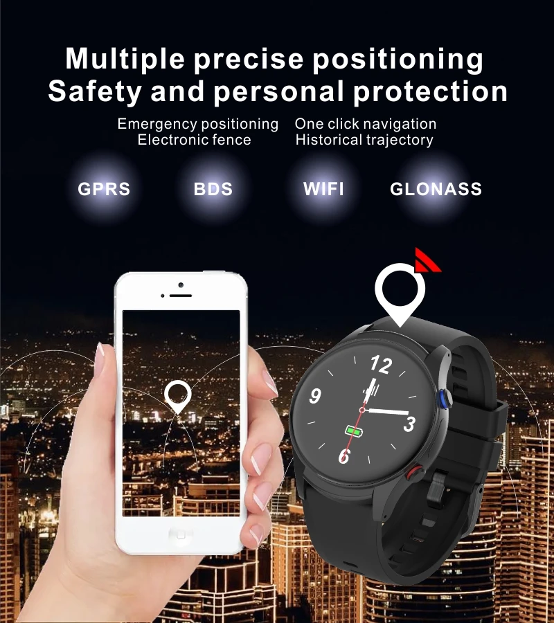 4G Elderly SmartWatch VL08S Health Monitoring Fall Detection SOS Call for Hospital GPS Elderly Sos Bracelet Sim Card Smart Watch