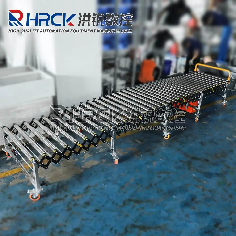 Hongrui Factory Made Automated Powered Gravity Telescopic Roller Conveyor