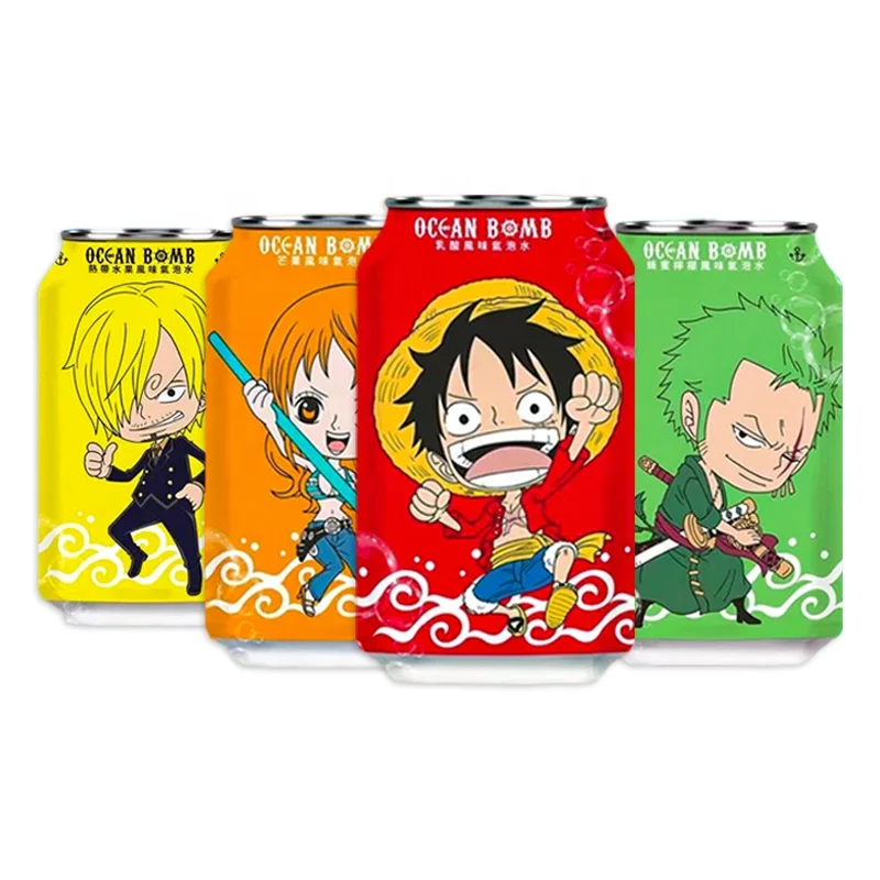 One Piece Joint Name 330ml QDOL Ocean Bomb Soda Soft Drink Carbonated Drinks