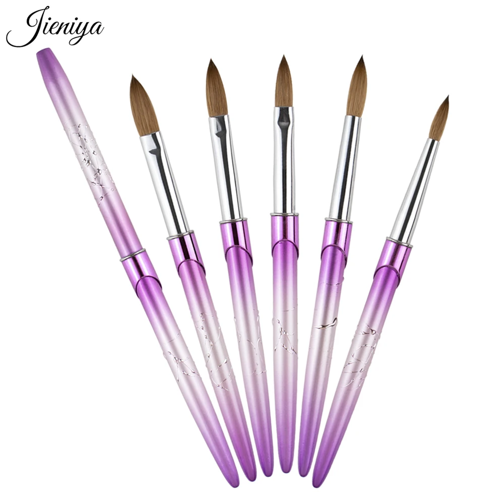 Jieniya Factory Price Unique Pattern Design Brush Nail Sable Hair Uv