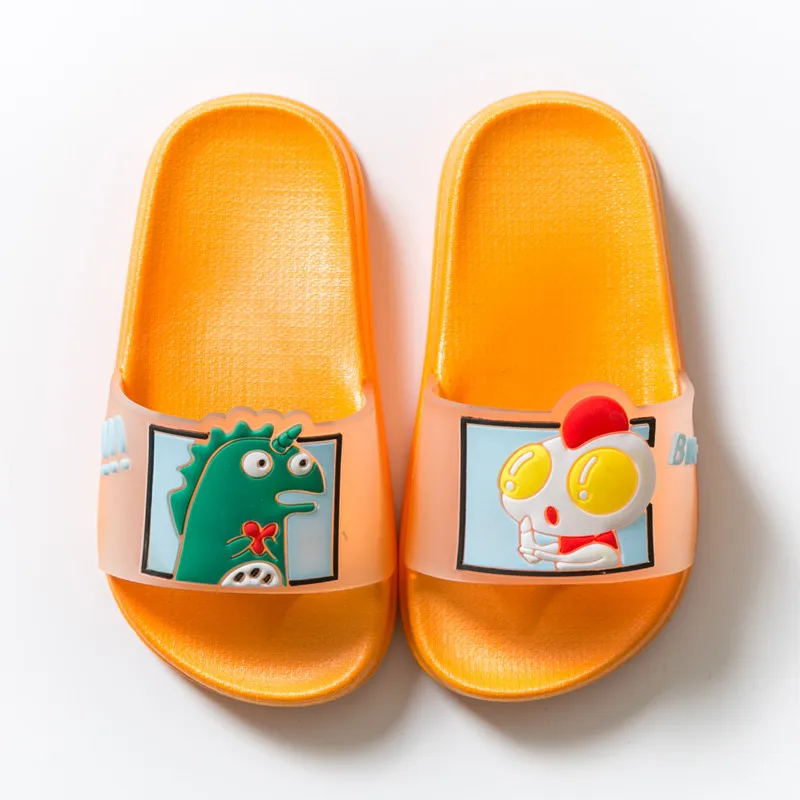Детские Нескользящие шлепанцы мультяшный рисунок для дома и улицы пляжные тапочки лето