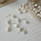 Earrings Pearl Earringsearrings Designer Earrings Baroque Natural Fresh Water Special-shaped Pearl Irregular Shape Handmade Female Jewelry Earrings
