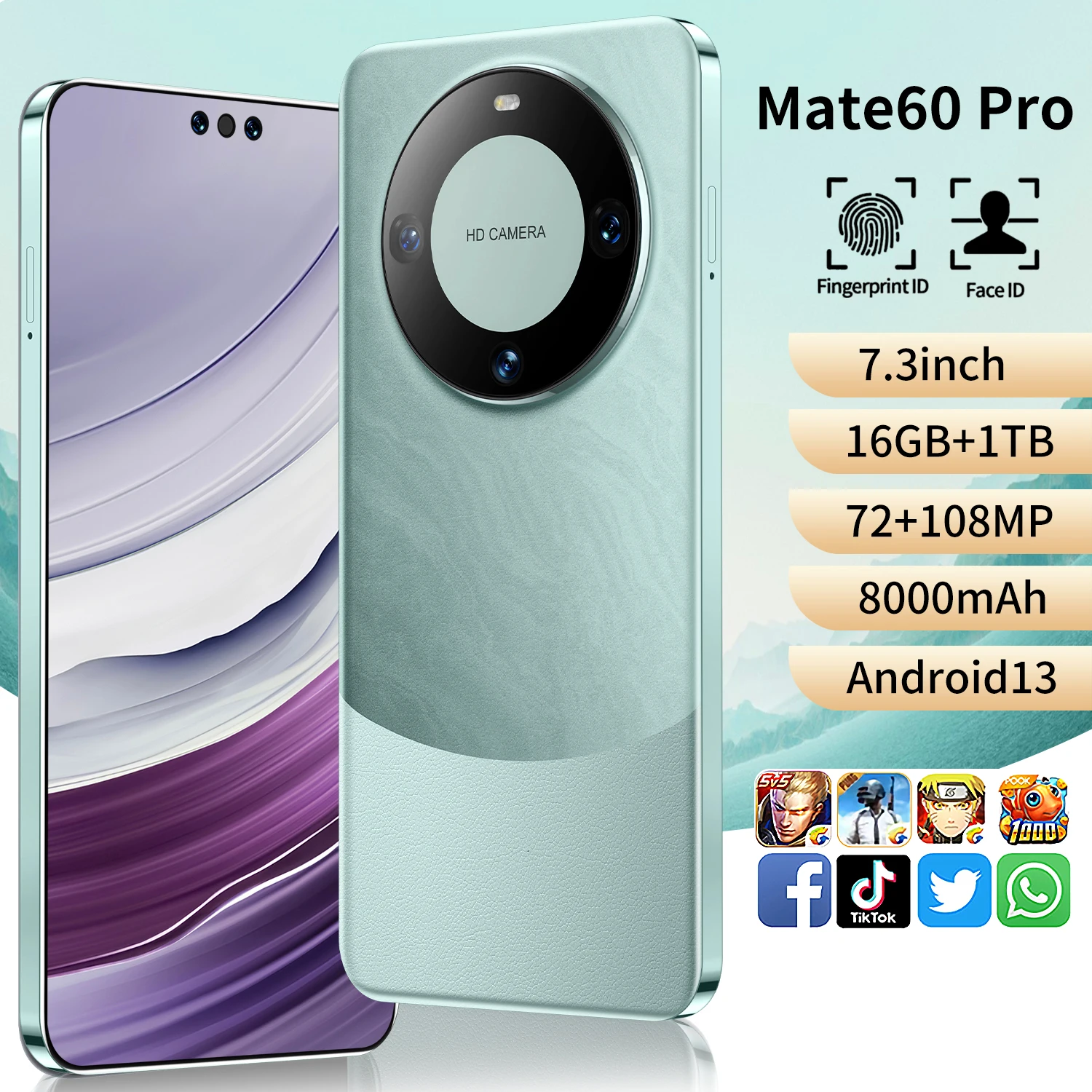 7.2inch Big Screen Hot Sale Mobile Phones 75 Hope Mobile Phone S95 5d Cellular  Radmi 7a Phone