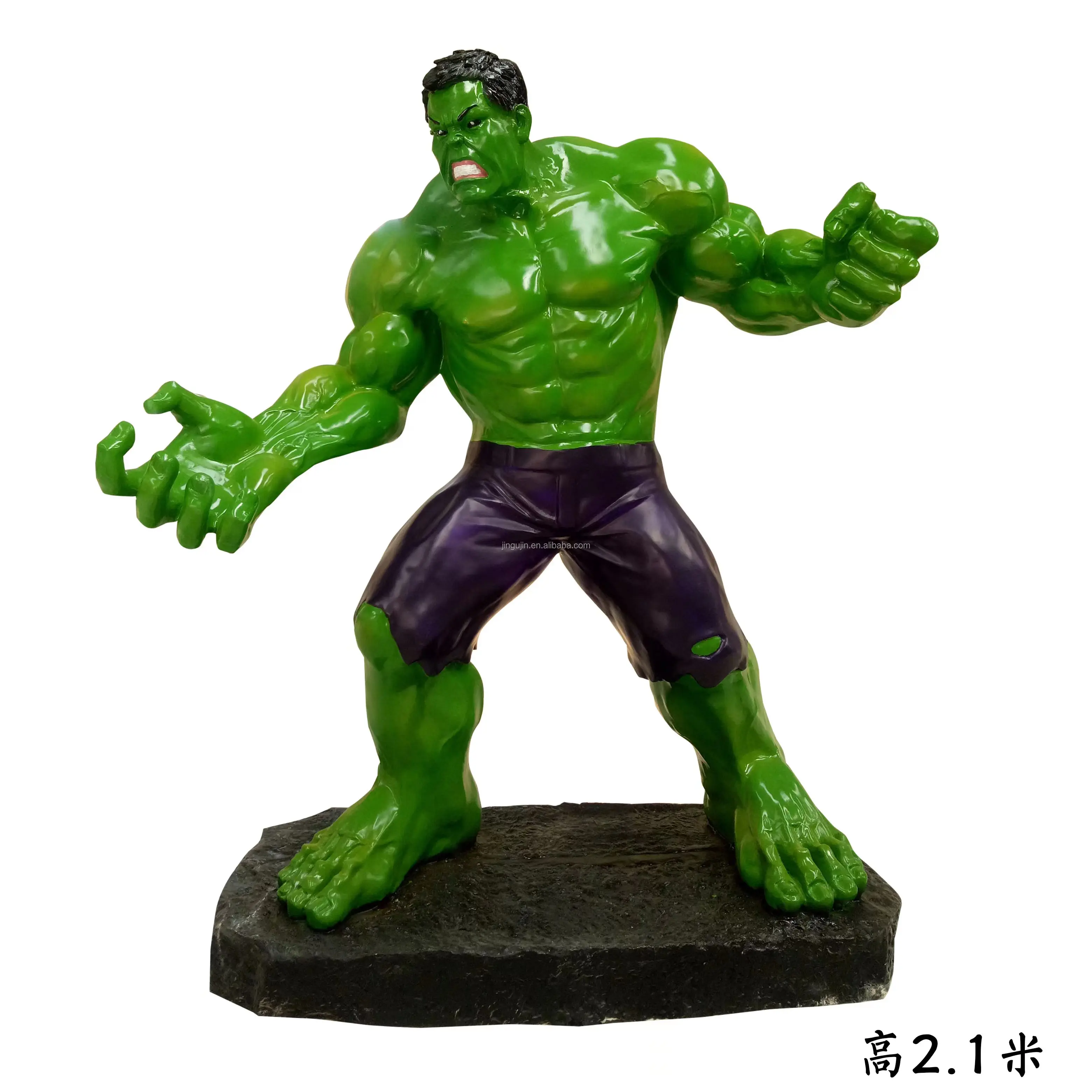 Factory Custom Movie Action Figure Life Size Fiberglass Hulk Statue