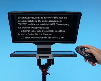 FEELWORLD TP16 16-inch Folding Teleprompter Supports up to 16" Tablet Horizontal Vertical Prompting Bluetooth Remote Control detail image