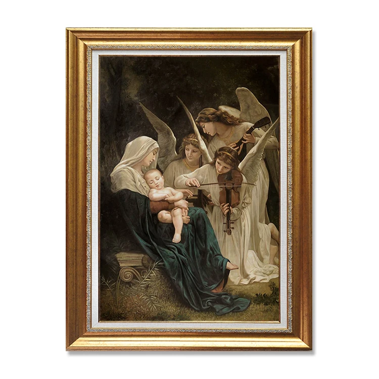 有名な美術館の品質手描きの聖母マリアの複製アンティークの壁の