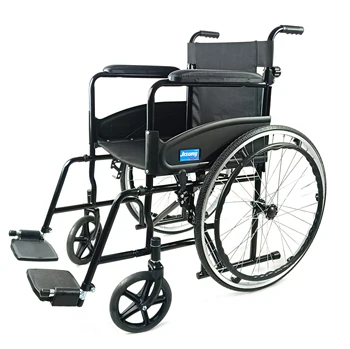 SYIV100-JS001-C  Black and  high quality Steel Wheelchair and folding  Lightweight wheelchair