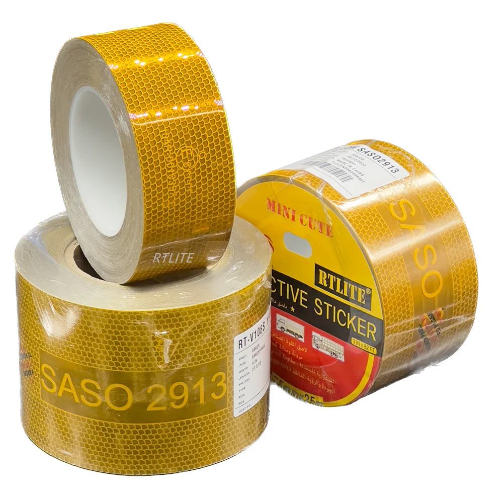 RTLITE E8 Certificate ECE 104R Conspicuity Trailer Safety Retro Adhes Tape Reflector Reflective Stickers