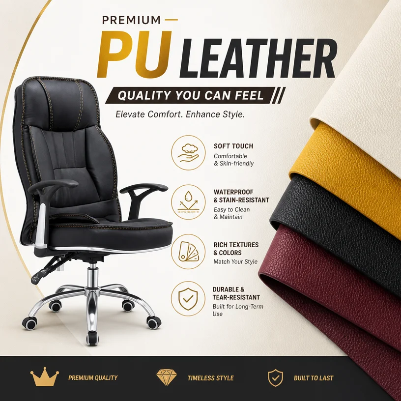 Office Executive Leather Modern Comfortable Seat Computer Manager Leather Swivel Desk Ergonomic CEO Chairs Luxury Furniture Set image 2