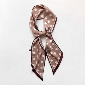 140*9 Cm Multifunction Woman Narrow Long Scarf Polyester Neck Scarf Elegant Fashion Hair Women Tie Custom