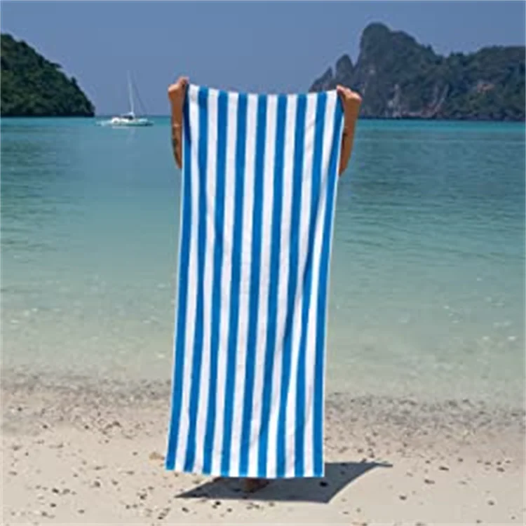 High Quality 100 Cotton Beach Towel /pool Towel Double Yarn Strength