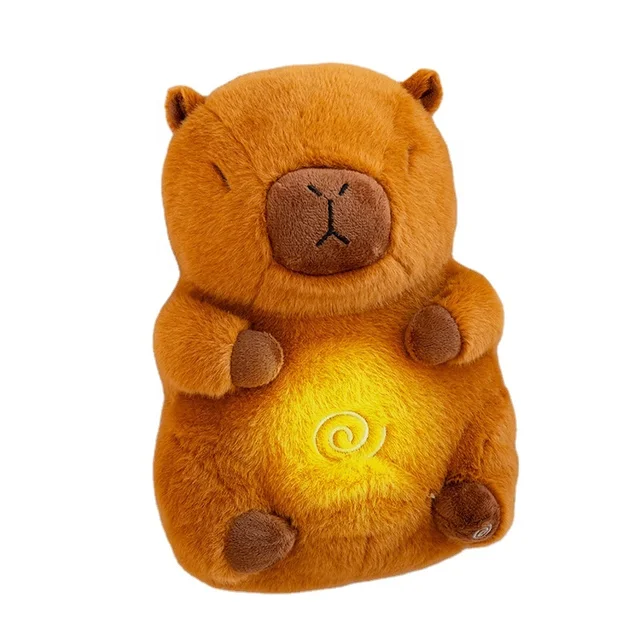 Wholesale Cute 30cm Breathing Capybara Doll Baby Sleeping Music Capibala Stuffed Animal Plush Toy