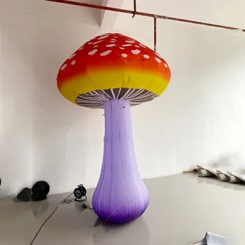 Outdoor and Indoor Decorative Led Lighting Colorful Inflatable Mushroom For Outdoor Performance Stage Decoration