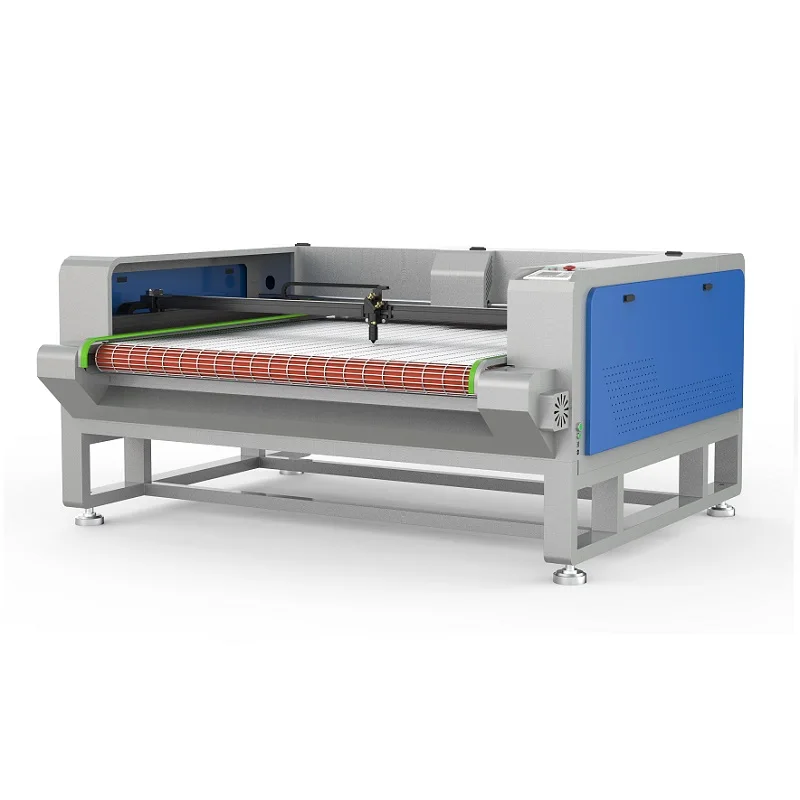 Automatic Vision Laser Cut Machine for Printed Textiles Fabrics 1610-for Rubber Supports AI & BMP Graphic Format