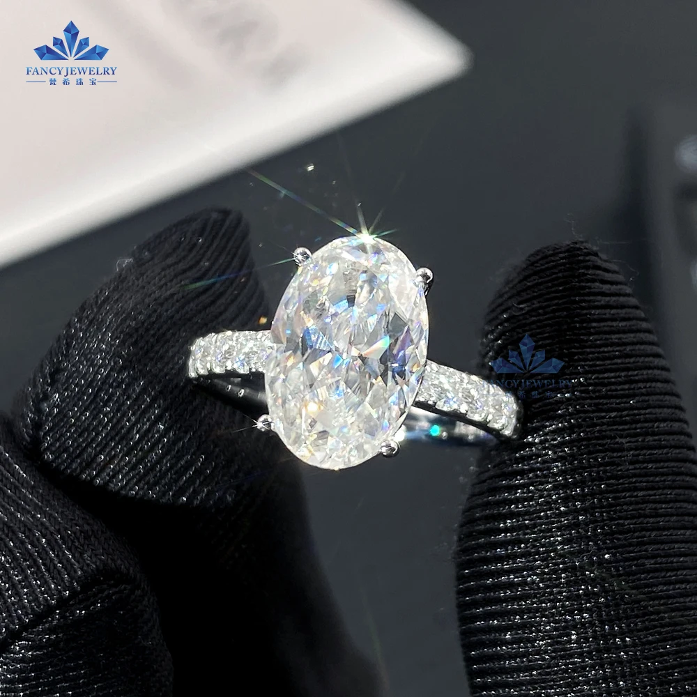 Fancy Custom Solitaire Big Carat Gold 14k 18k Engagement Oval