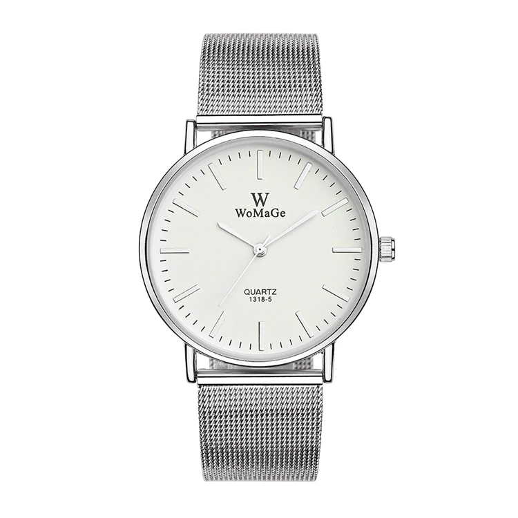 WoMaGe 1118 Japan Quartz Movement Cheap Women Ready to Ship Watch Mesh Bracelet Watch