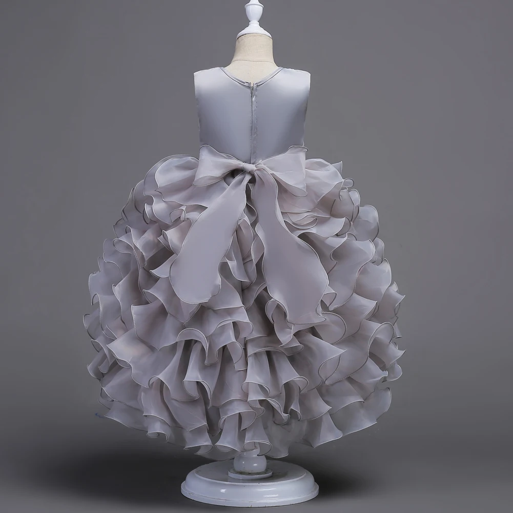 childrens grey bridesmaid dresses Cicinia Lace Junior Bridesmaid Dress, Dusty_Blue main image 0