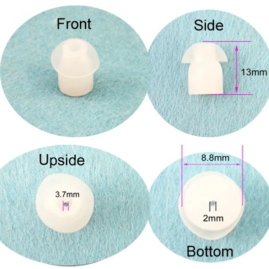 Replacement mushroom earbud for walkie talkie clear tube earpiece