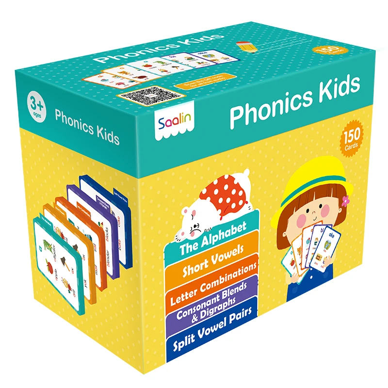 Ready to ship Phonics Words Flash Cards with Audios&Videos- Saalin Phonics  Kids 150 Phonics Cards| Alibaba.com