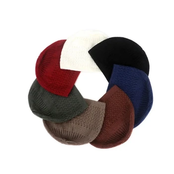 Gorros De Oración Musulman De Punto Para Hombre, Gorros Unisex, Gorro Cálido Islámico De Ramadán Judío Kippah Para Hombre, Gorros Para La Cabeza - AliExprs 200000345
