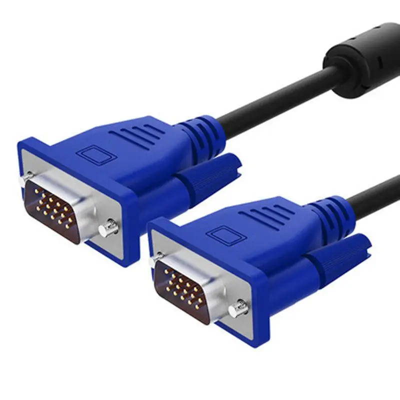 15pin Vga To Vga Cable Male To Male 1080p Vga Svga Hd15 Male To Male Video Coaxial Monitor Cable 1700