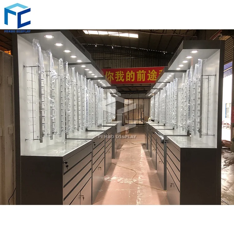 Factory Optical Display Cabinets Wall Mental Eyeglass Display Sunglass ...