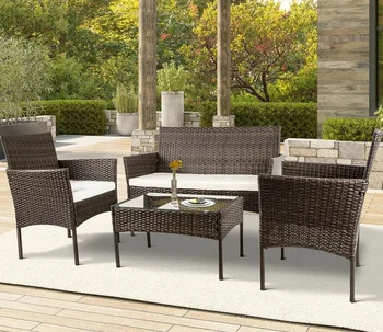 2023 Hottest Patio Outdoor Furniture Set Pe Wicker Set 4-piece - Buy Pe ...