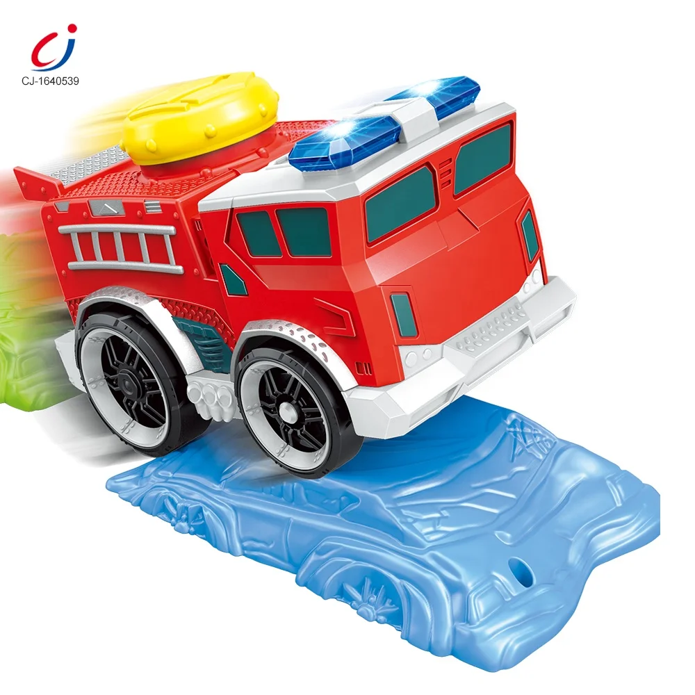 Simulation Traffic Light Slam Power Crash Stunt Car Electric Little Kid Toy Fire Truck With Light Sound