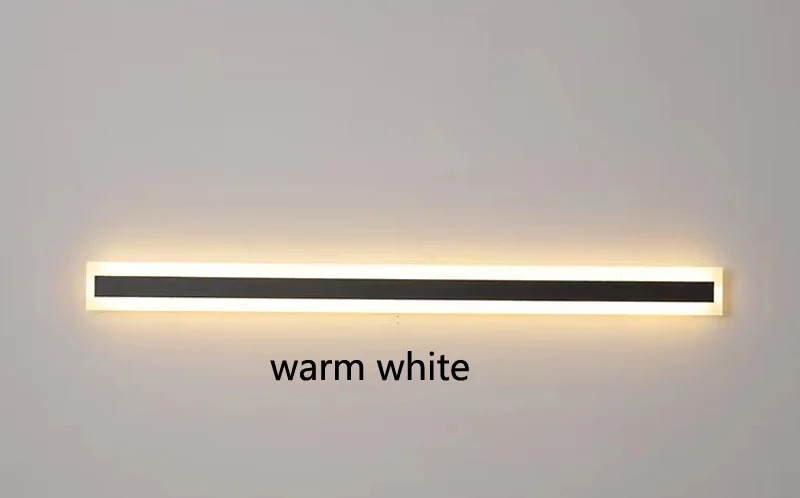 Nordic Linear Wall Light Waterproof Outdoor Porch Garden LED Wall Sconces Lighting Minimalist Long Strip Wall LampsH