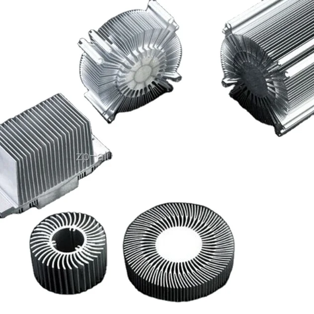 Custom Extruded Aluminum Copper Profile Extrusion Led Electronic Radiator Heat Sink