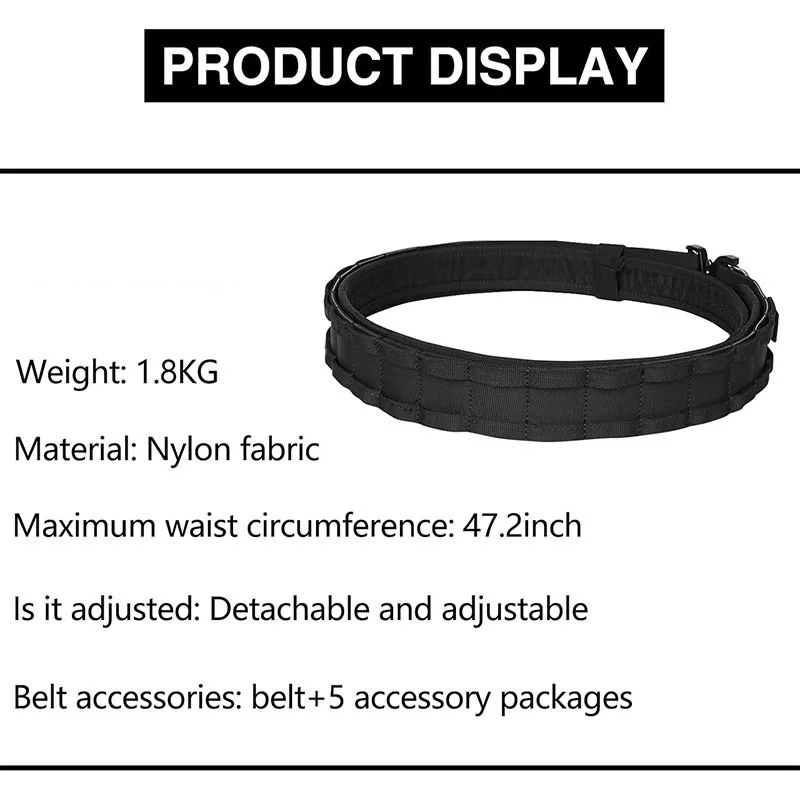 Wholesale Premium Durable Tactical Sport Enthusiasts Belt with Pouches High Density Security Duty Equipment Duty Belts