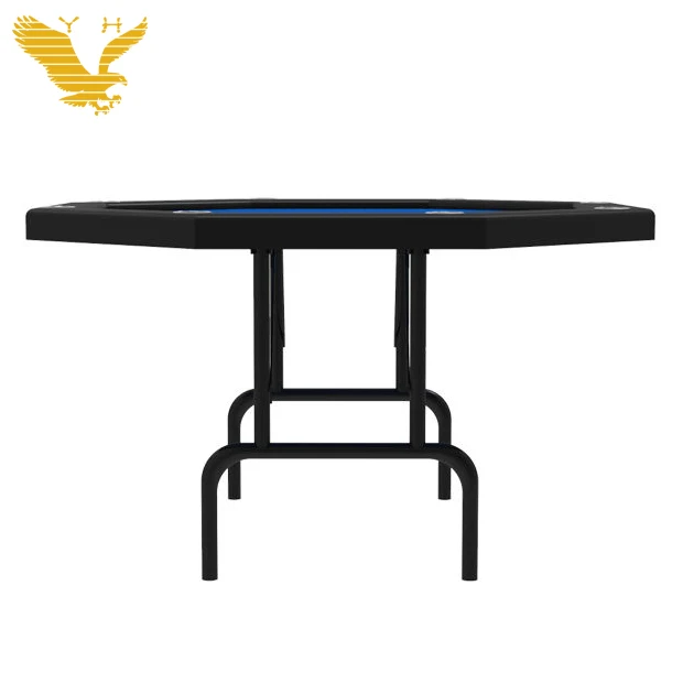 YH 56 дюймов простой многоугольник Настольный складной стол для игры в покер с чашка из нержавеющей стали