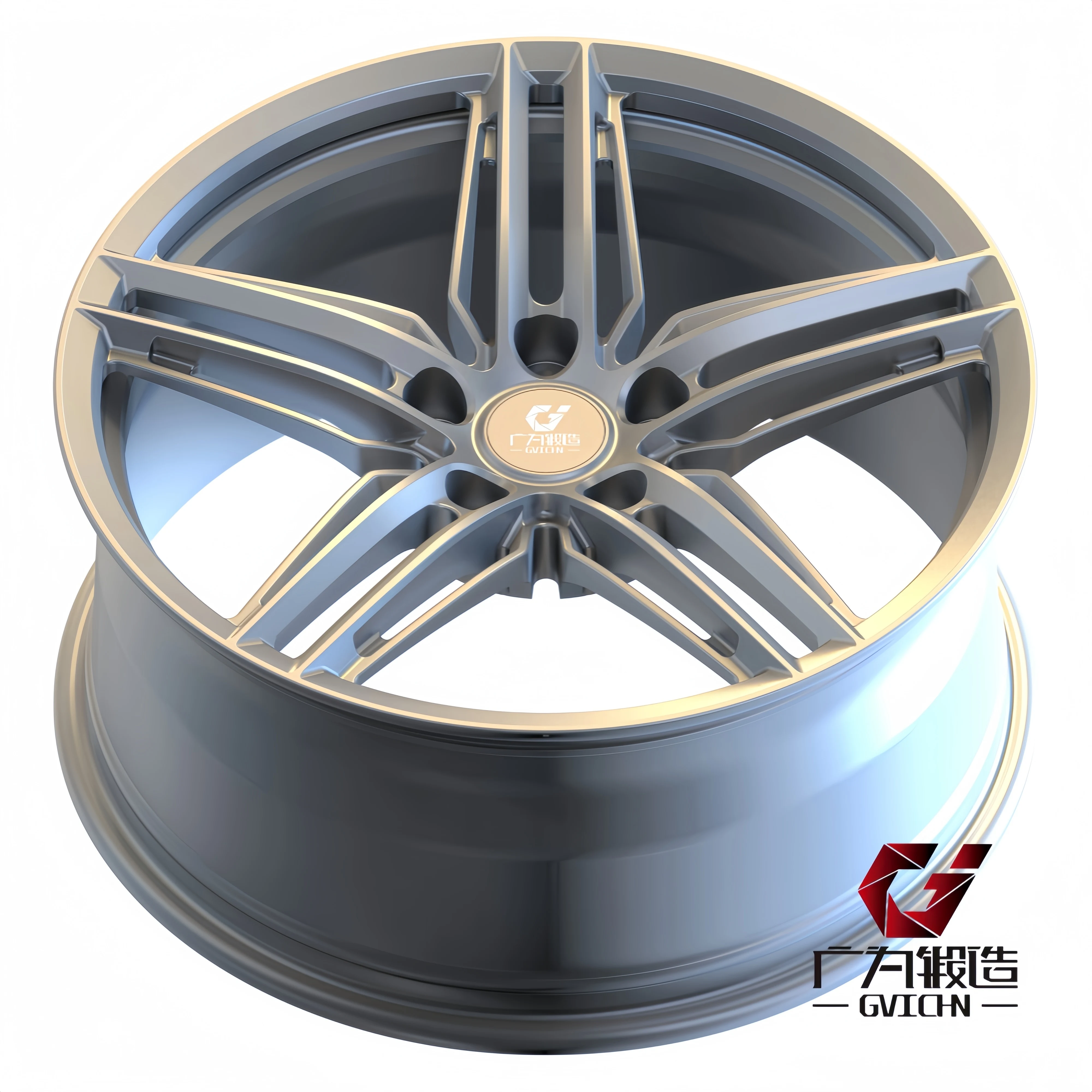 GVICHN Custom 16 17 18 19 20 21inch Forged 6061Alloy Wheel Rim 5x112 5x114.3 5x120 5 Spoke Concave Design Passenger Car Wheel