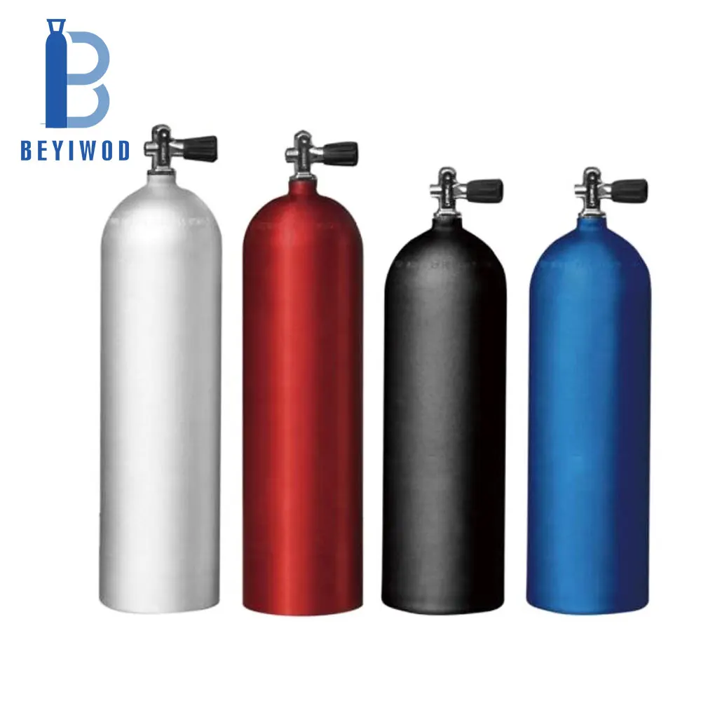 3000psi Pressure 9l 11l Diving Equipment Aluminum Diving Tank Diving Bottle With Yoke Valve