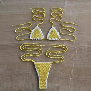 Viviblook Z521ST03 Summer New 2 Summer Hand Hook Bikini Swimsuit Beach Piece Set Swimwear Beachwear Sexy Set