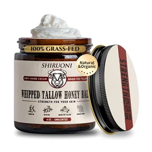 Private Label Organic Grass Fed Tallow Honey Moisturizer Daily Face Body Skin Lightening Brightening Anti Wrinkle Balm