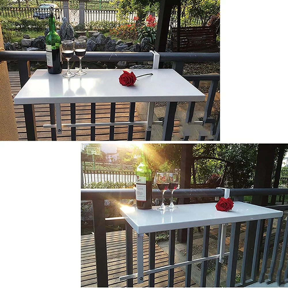 Hängender Balkontisch Für Den Außenbereich,Verstellbarer Bartisch Für Garten Und Terrasse,Klappbarer Balkon- Und Deck-hängetisch
