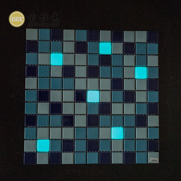 Pool Project Fluorescent Luminous Mosaic Swimming Pool Ceramic Mosaic Tile