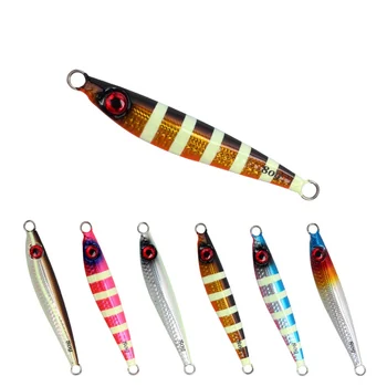 Metal Jig Bass Lure for Bottom Fishing Ocean Beach Use Glow-In-The-Dark Laser Design No Hooks – Metal Jig – view 2