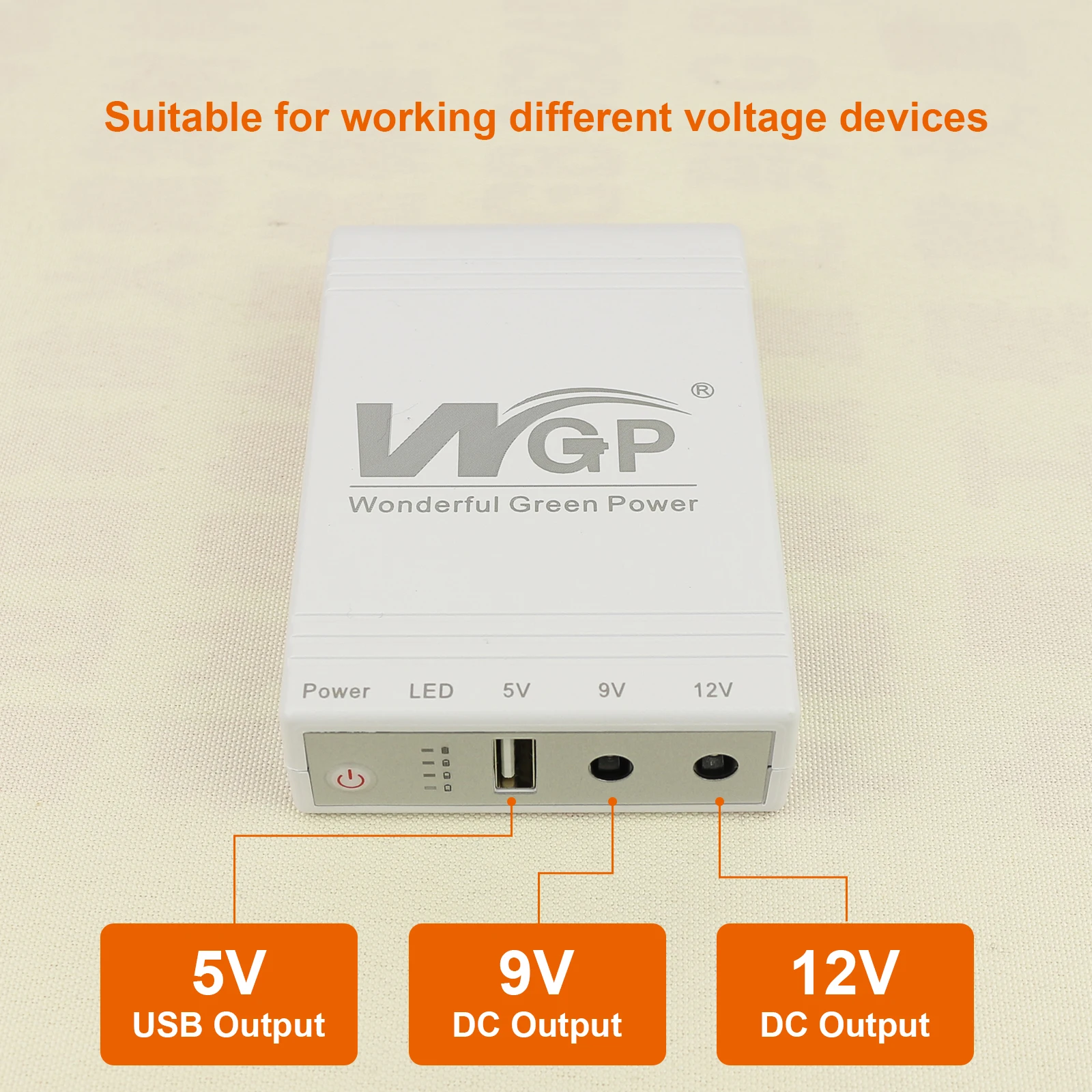 WGP MINI UPS Manufacturer Multiple Output 9v 12v USB 5V Mini Ups 10400 Mah Para Enrutador Wifi Mini Ups Wifi Router