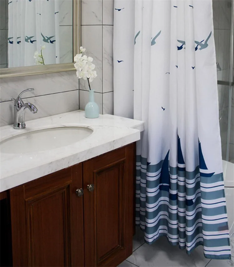 Водонепроницаемая тканевая занавеска для ванной