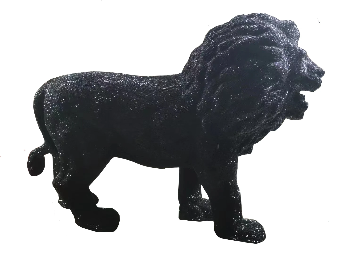 Custom Made Life Size Lion  Statue Realistic Hand Craft Mirror Finish Disco Mosaic Shinny Animal Pop Art Lion Sculpture
