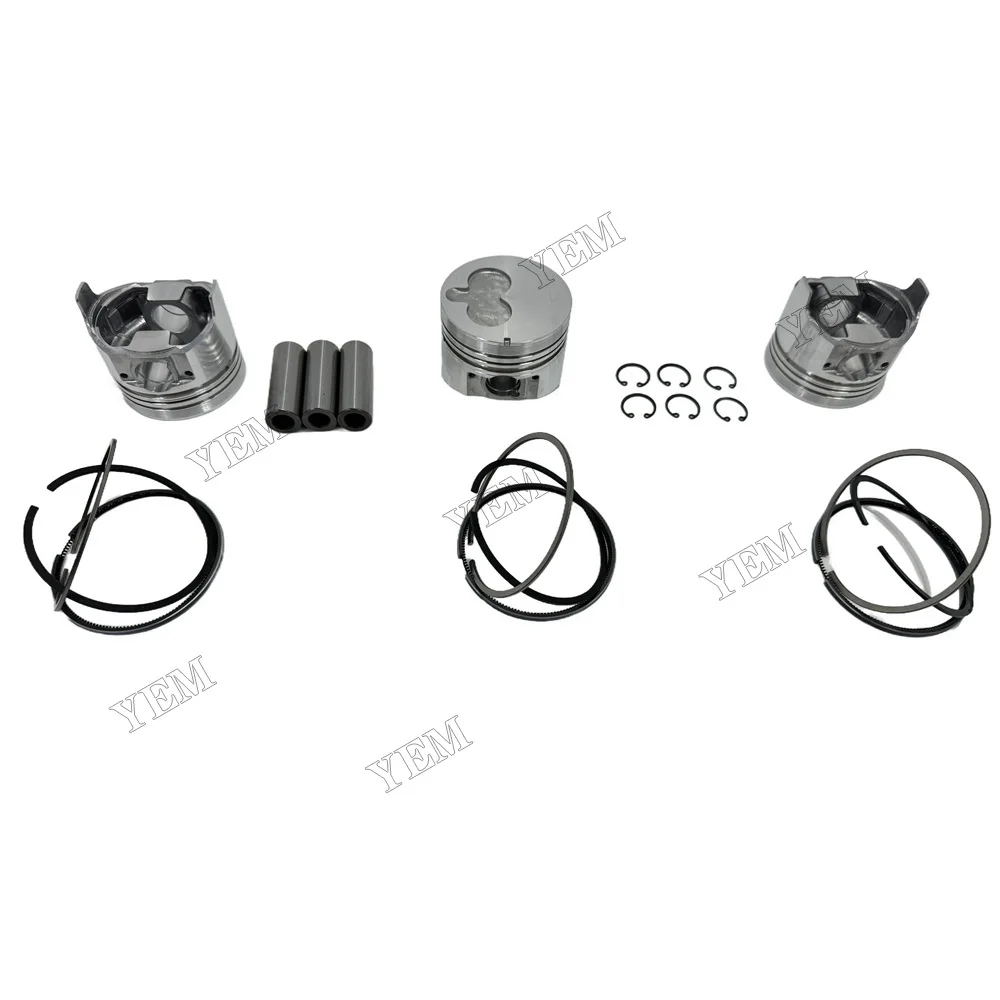 For Isuzu 3LB1 Piston Kit W/ Ring Repair Part Engine Repair Kit 5