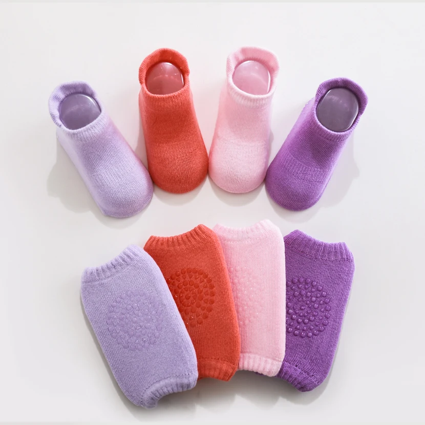 Knitted Baby Crawling Socks Safety Knee Elbow Pads Socks Newborn Baby