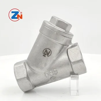 Water Stainless Steel Threaded end Y Type Strainer Filter Valve PN16  SS304