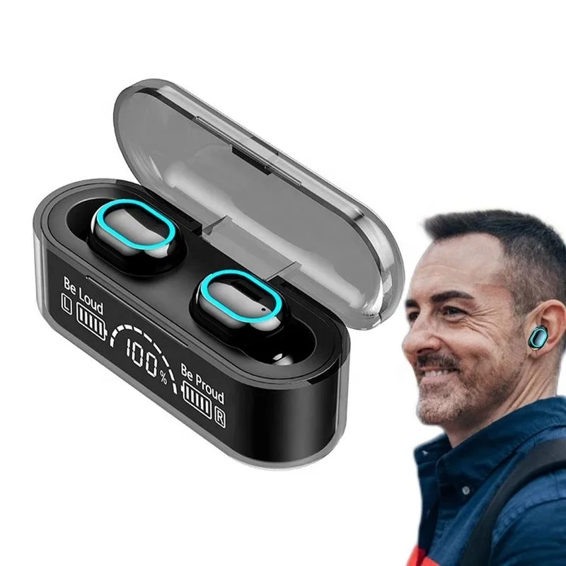 JKU Y30S Bluetooth Earbuds - Wireless Waterproof Touch Headset, 300mAh Charging Case