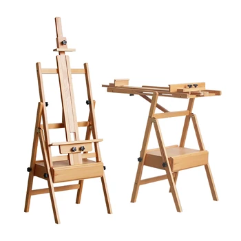High Quality Painting Artwork Display Triangle Wooden Easel Stand Tabletop Mini Easel