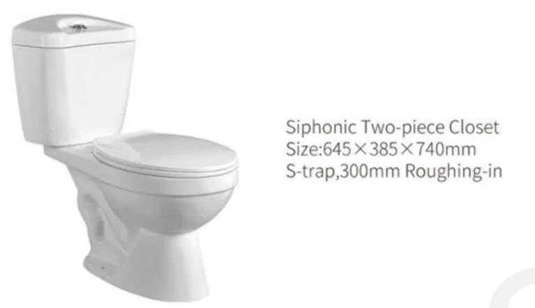 Cheapest South America Siphon Flush Toilet Bowl OEM Ceramic Two Piece Inodoro Sanitary WC supplier