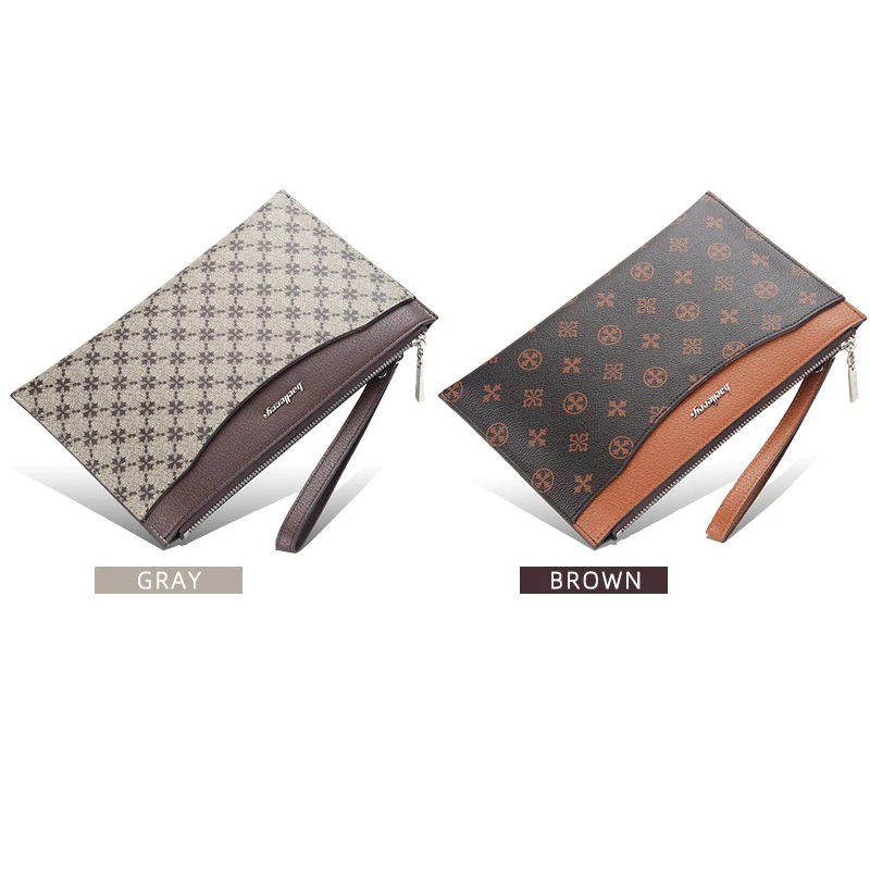 Business Card Holders Wallet Large Capacity Leather Clutch Bags for Men