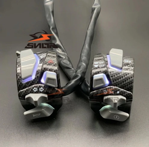 SNOR Universal Led Light Colorful Motorcycle Handle Switch Modified Handlebar Control Headlight Turn Signal Horn Switch